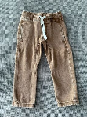 Olive + Scout Tan Pull On Jogger Pants 18-24M